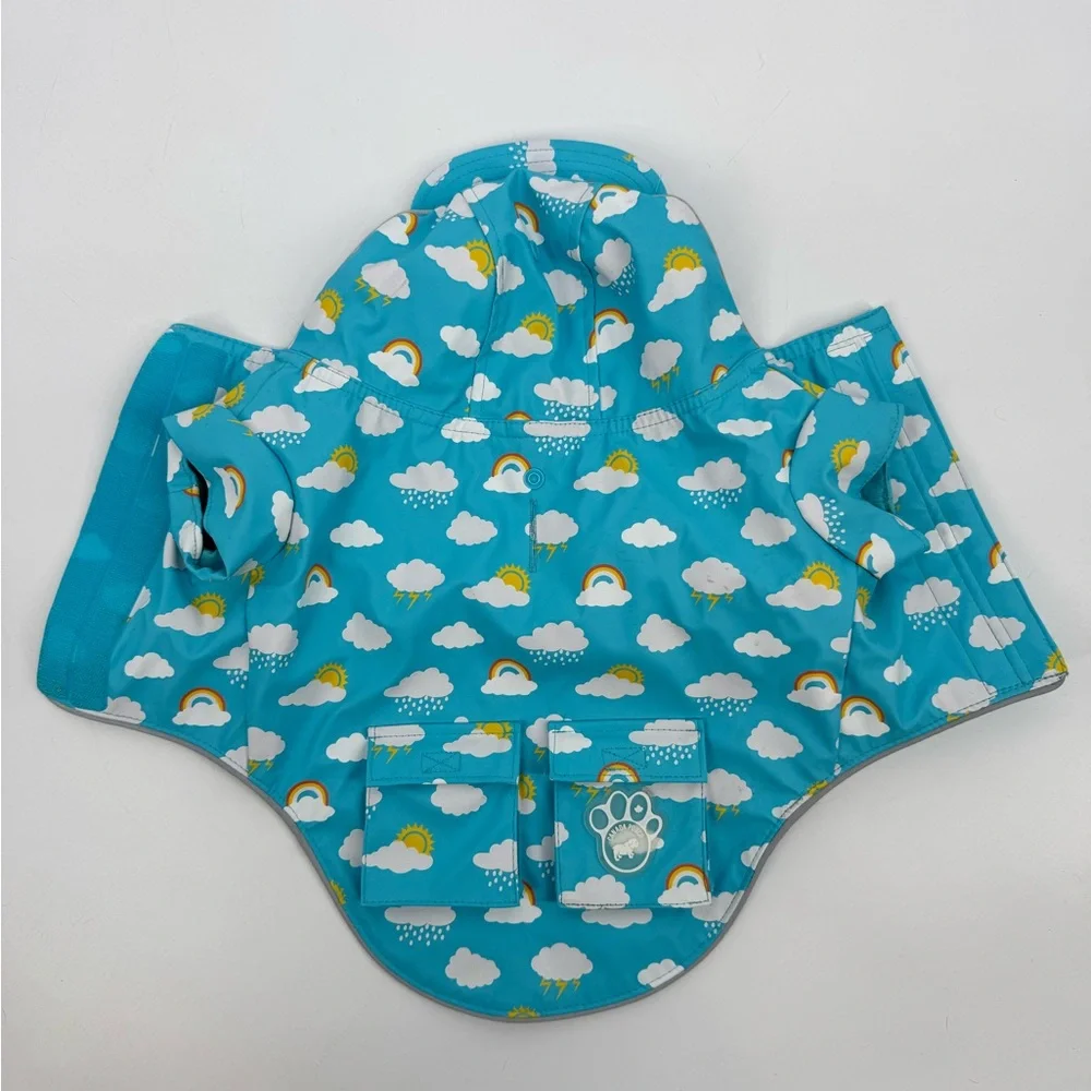 Canada Pooch‎ Clouds Wet Reveal Dog Torrential Tracker Rain Jacket Sz 12 8-12lbs